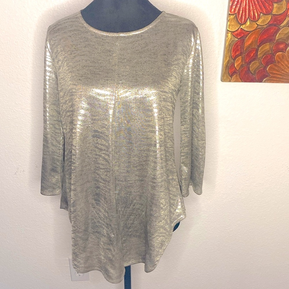 Kim and Cami silver zebra print too  3/4 sleeves and lightweight